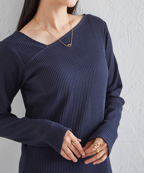 「RANAN」 長袖ワンピース L ブラック レディース_画像8