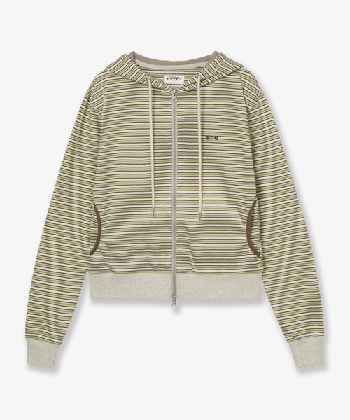 aeae パーカー STRIPE HOODIE ZIP-UP レディース メンズ : ZOZOTOWN