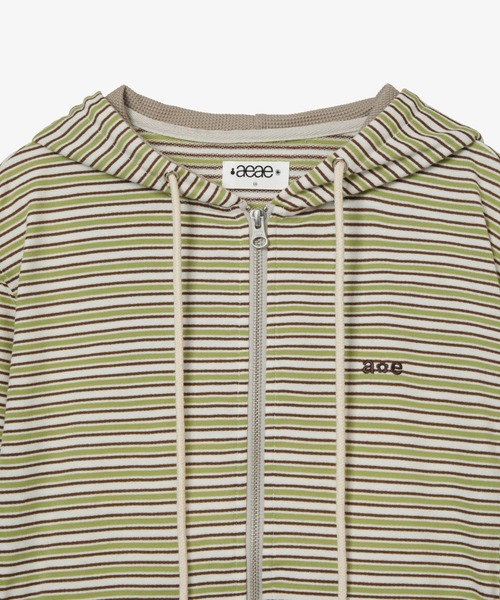 aeae パーカー STRIPE HOODIE ZIP-UP レディース メンズ : ZOZOTOWN