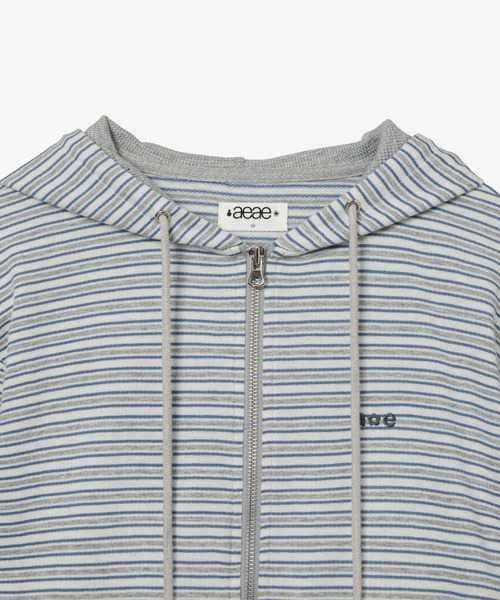aeae パーカー STRIPE HOODIE ZIP-UP レディース メンズ : ZOZOTOWN