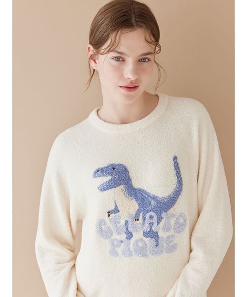 【極美品】ジェラートピケ ⭐︎ダイナソー ジャガード プルオーバー＆ショートパンツ gelato pique（ジェラートピケ）の「ダイナソージャガードプルオーバー