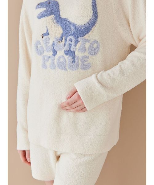 【極美品】ジェラートピケ ⭐︎ダイナソー ジャガード プルオーバー＆ショートパンツ ジェラートピケ オム GELATO PIQUE HOMME 【HOMME】パウダーダイナソー