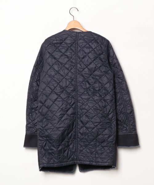 「AMERICAN RAG CIE」 ノーカラーコート M ネイビー レディース_画像2
