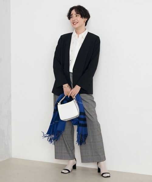 「NOLLEY'S」 ノーカラージャケット 38 キャメル レディースの画像