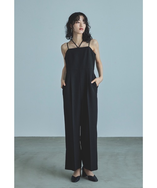 「niana」 パンツドレス M チャコール レディース_4