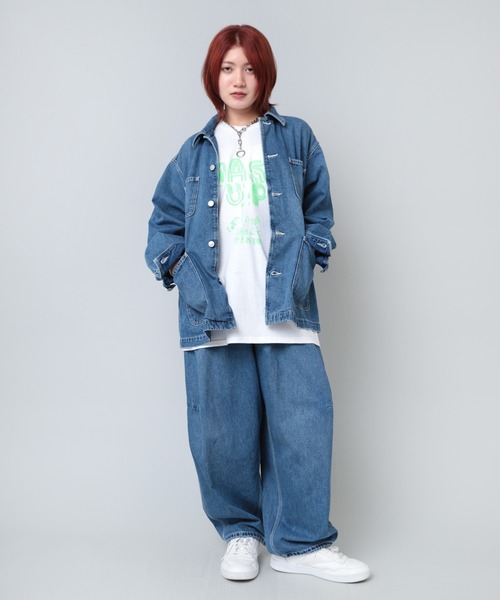 「RNA」 デニムジャケット MEDIUM ライトインディゴブルー レディースの画像