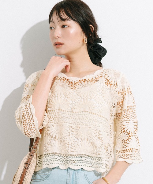 Theory 鍵編みプルオーバー 編み図】コトーラのかぎ針編みプルオーバー | スキー毛糸 | M's STORES