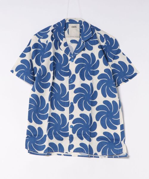 OAS（オーエーエス） シャツ 半袖 SS SHIRT/OAS / 渦巻き総柄オープン
