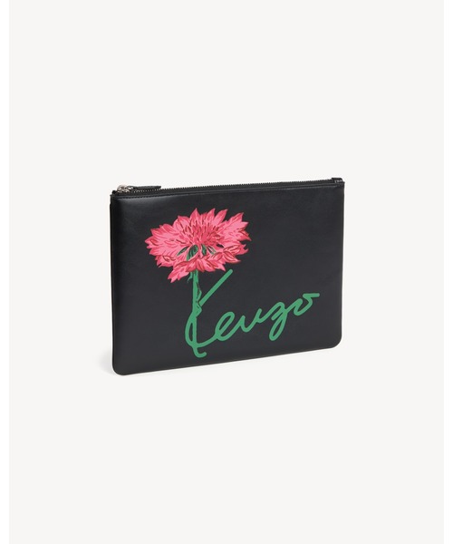 'KENZO Tulip' ポーチ イン レザー