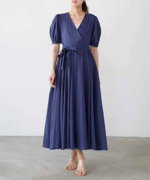 「M.deux」 半袖ワンピース MEDIUM ベージュ レディース_画像3