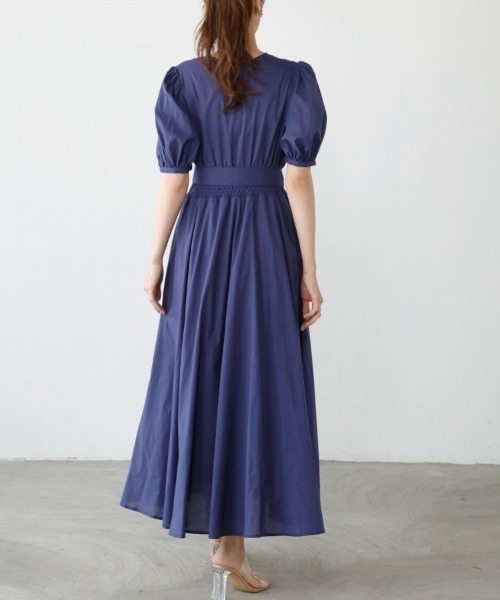 「M.deux」 半袖ワンピース MEDIUM ベージュ レディース_画像5