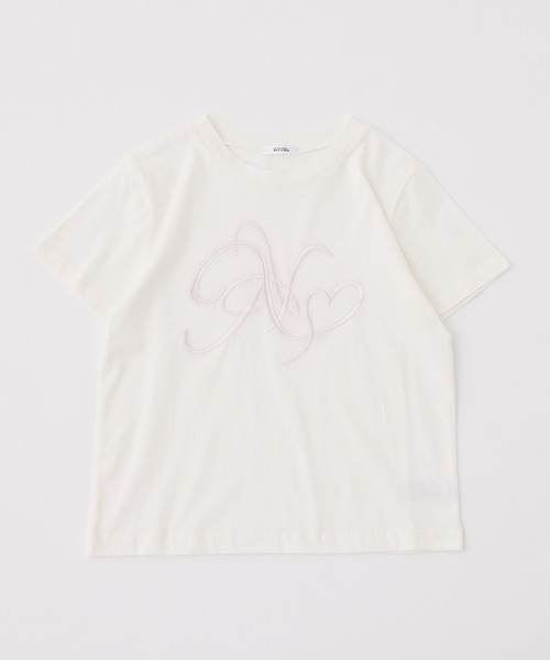 one after another NICE CLAUP tシャツ イニシャルビッグロゴ刺繍T