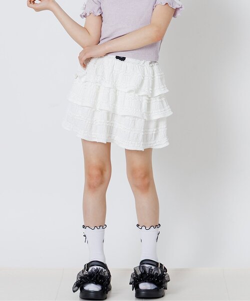 alo フリル スカート ホワイト algy（アルジー） スカート フリフリスカパン キッズ 子供服 女の子