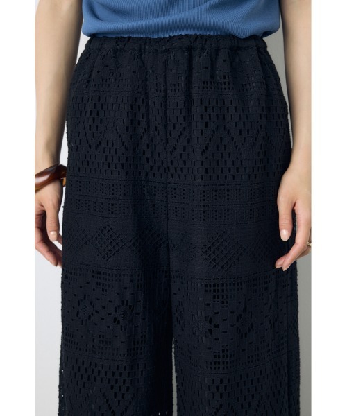 ワイドパンツ スラックス パンツ 「身長/骨格別着用画像あり」レースワイドパンツ レディース | AZUL BY MOUSSY | 15