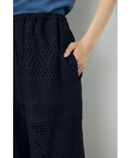 ワイドパンツ スラックス パンツ 「身長/骨格別着用画像あり」レースワイドパンツ レディース | AZUL BY MOUSSY | 17