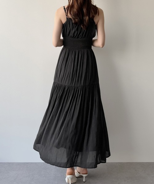 「mipiarl」 キャミソールワンピース LARGE ダークグレー レディース_画像8