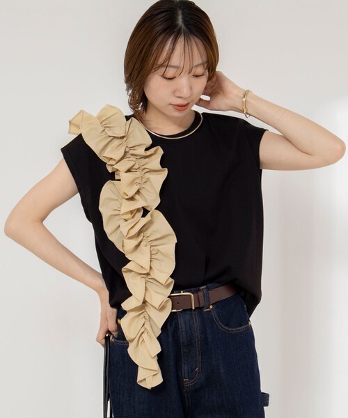 NOLLEY'S（ノーリーズ） tシャツ 「WEB限定」フリルTシャツ レディース