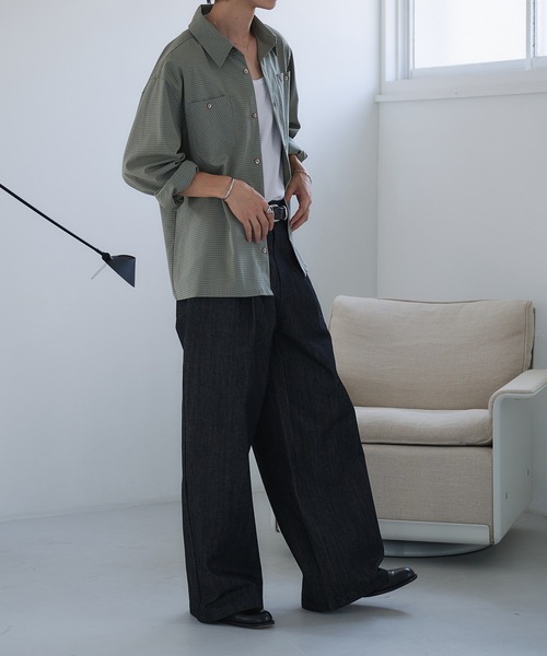 「Adoon plain」 デニムパンツ MEDIUM インディゴブルー メンズ_画像2