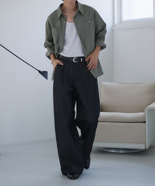 「Adoon plain」 デニムパンツ MEDIUM インディゴブルー メンズ_画像3