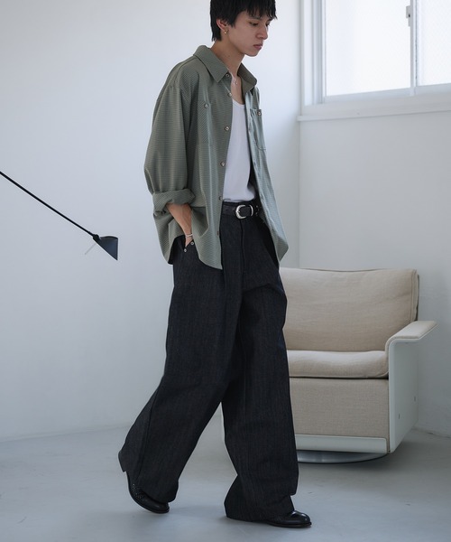 「Adoon plain」 デニムパンツ MEDIUM インディゴブルー メンズ_画像5