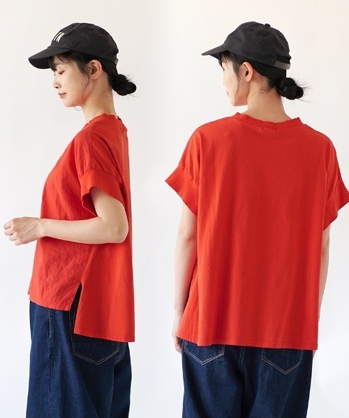 「e-zakkamania stores」 半袖カットソー フリー レッド レディース_画像7