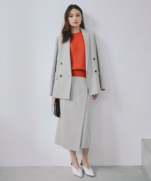 「ICB」 テーラードジャケット 0 ベージュ レディース_画像6