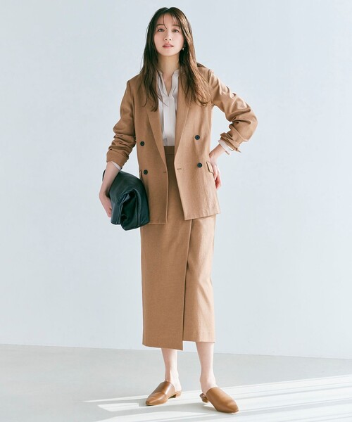 「ICB」 テーラードジャケット 0 ベージュ レディース_画像7