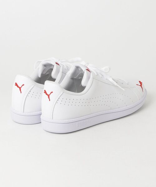 「PUMA」 ローカットスニーカー 26.5cm ホワイト×レッド メンズ_画像2