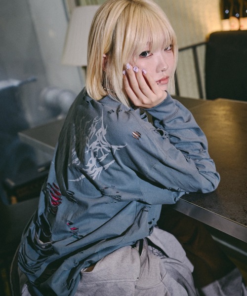 GALFY（ガルフィー） tシャツ GALFY/ガルフィー/大ダメージロンTee
