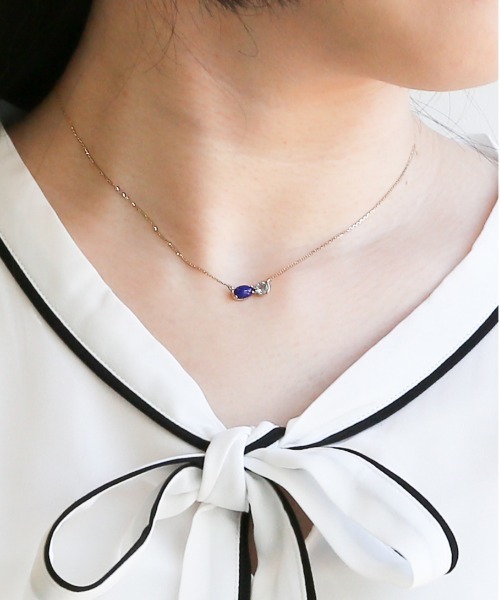 コエル✖️ラスールコラボネックレスヨンア新品 L&Co.(エルアンドコー)】ネックレス｜K10 スフェーン ネックレス