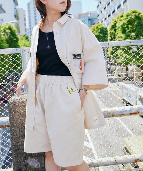 セットアップ 【セットアップ】Mark Gonzales/マークゴンザレス MONO-MART別注 ピスネームCPO半袖シャツ レギュラカラーシャツ セットアップ 【セットアップ】Mark Gonzales/マークゴンザレス MONO-MART別注 ピスネームCPO半袖シャツ レギュラカラーシャツ