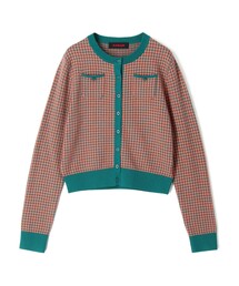 CABaN カーディガン コットンカシミヤ ギンガムチェック