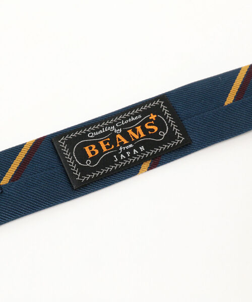 美品　BEAMS F　綿麻絹混　春夏向け　レジメンタルタイ　ネクタイ BEAMS F（ビームスF）Drake's / アーカイブ シルク レジメンタル