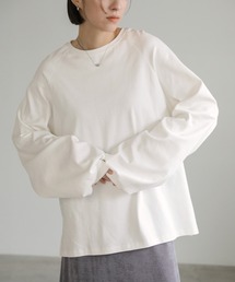 MACHATTマチャット ボリュームスリーブ 半袖カットソー ホワイト select MOCA（セレクトモカ） tシャツ 「サイズ展開あり」ボリューム