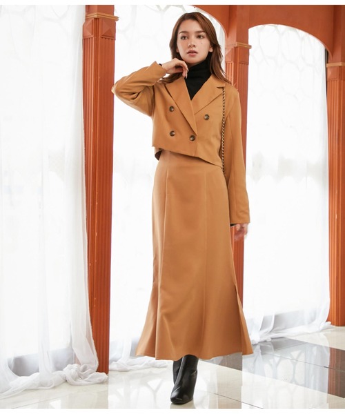 ジャケット テーラードジャケット ダブルボタンショートジャケット  