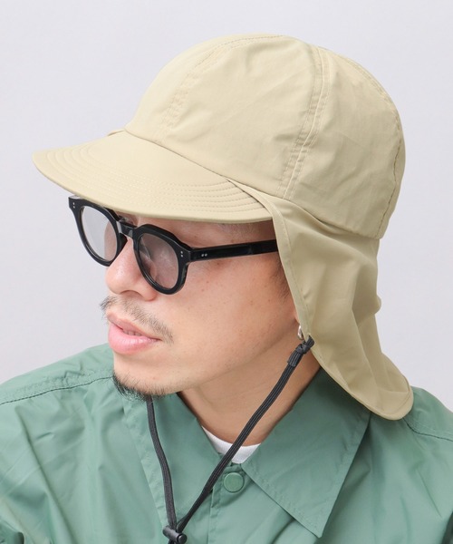 Basiquenti キャップ 帽子 撥水加工 ナイロン サンシェード付き