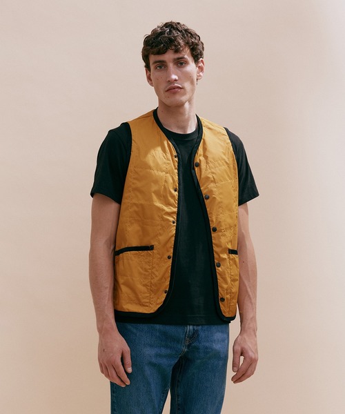 TIM VAN STEENBERGEN 　キャメル ベスト ジレ LAVENHAM ベスト ジレ UNWADDED THORNHAM MENS / アンワディッド