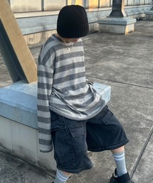 XU サマーニット セーター ニット 「Never mind the XU」stripe knit