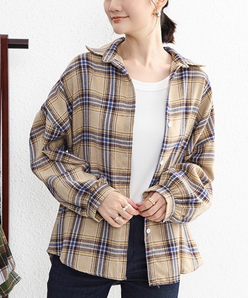 ブラウス シャツ ギンガムチェックシャツ レディース : ZOZOTOWN