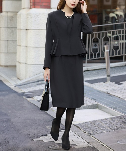 【ユキトリイ】ブラックフォーマル 喪服 礼服 ワンピース セットアップジャケット YUKI TORII INTERNATIONAL - YUKI TORIIブラックフォーマル高級
