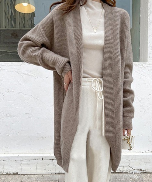 ロングニットカーディガン　値下げ美品 miniministore（ミニミニストア） カーディガン ロング ニット