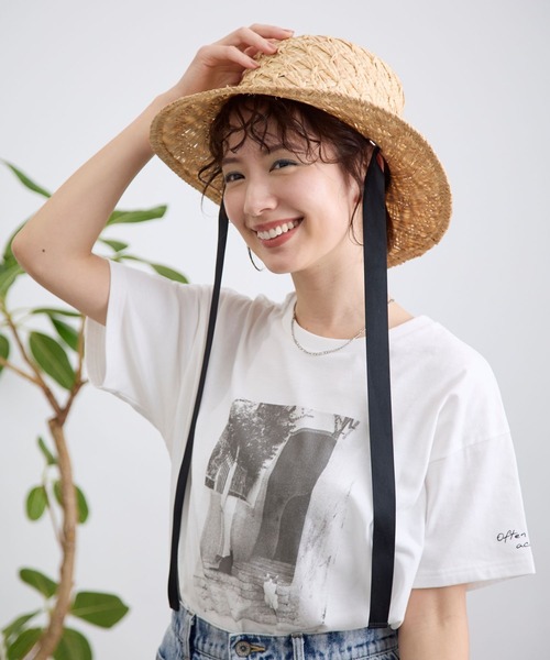 MAISON N.H PARIS 自由区 ラフィア つば広 ハット 帽子 未使用 MAISON N.H PARIS 自由区 ラフィア つば広 ハット 帽子 未使用