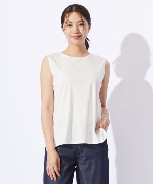 tシャツ レイヤード ノースリーブカットソー レディース