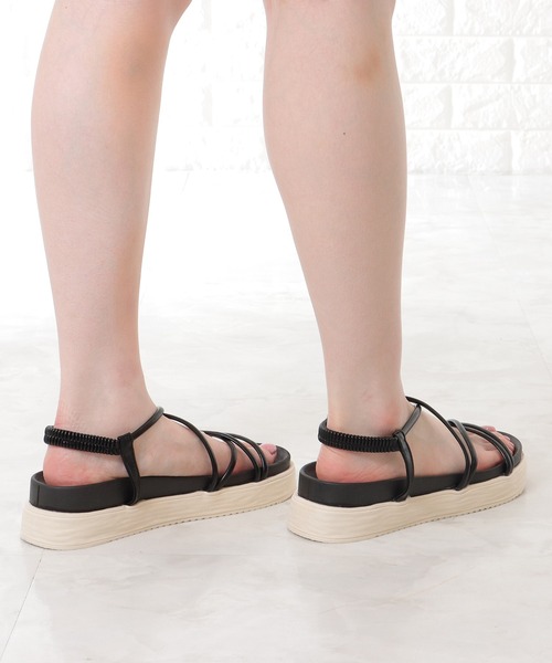 Lace Ladies（レースレディース） サンダル 5cm厚底 バックゴム ナロー