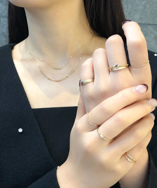 NOIR DE POUPEE 指輪 リング Fri K10 一粒 ダイヤモンド
