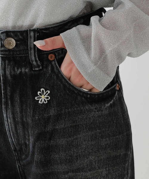 RAGEBLUE ジーンズ デニム デニムパンツ 2size展開/フラワー刺繍