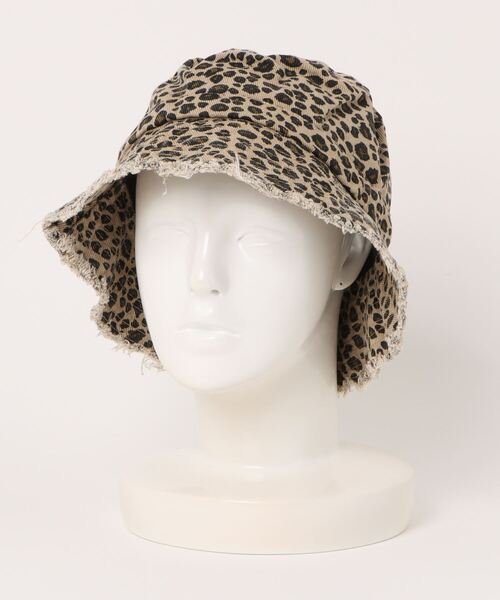 【美品】 PEARLYGATES レオパード柄 ストローハット 58cm TONE SELECT GOODS 帽子 ハット 「urge select」ヒョウ柄
