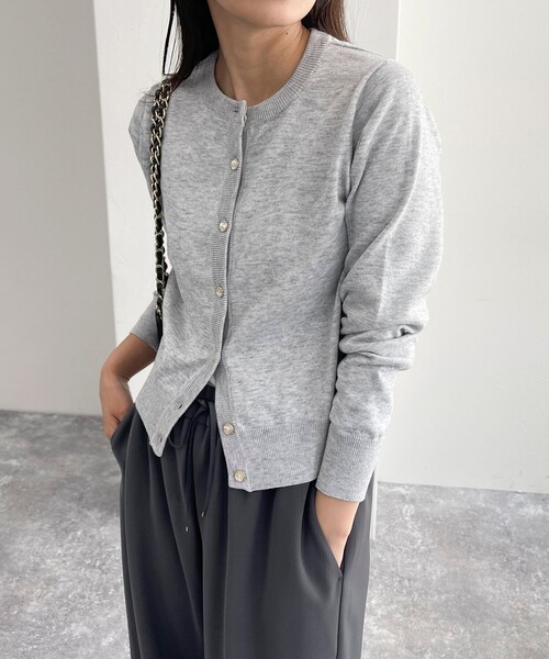 節約 FOXEY カシミヤニットシューコート カーディガン バルーン裾