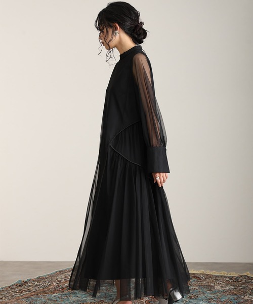 atlo オケージョンドレス　チャコール　Lサイズ atlo オケージョンドレス チャコール Lサイズ atlo（アトロ） ドレス V