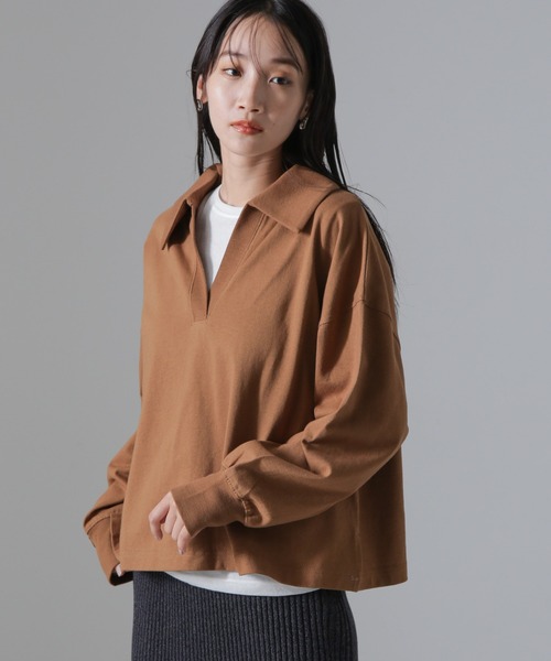 tシャツ クロップドラガーシャツ レディース NANO universe tシャツ クロップドラガーシャツ レディース